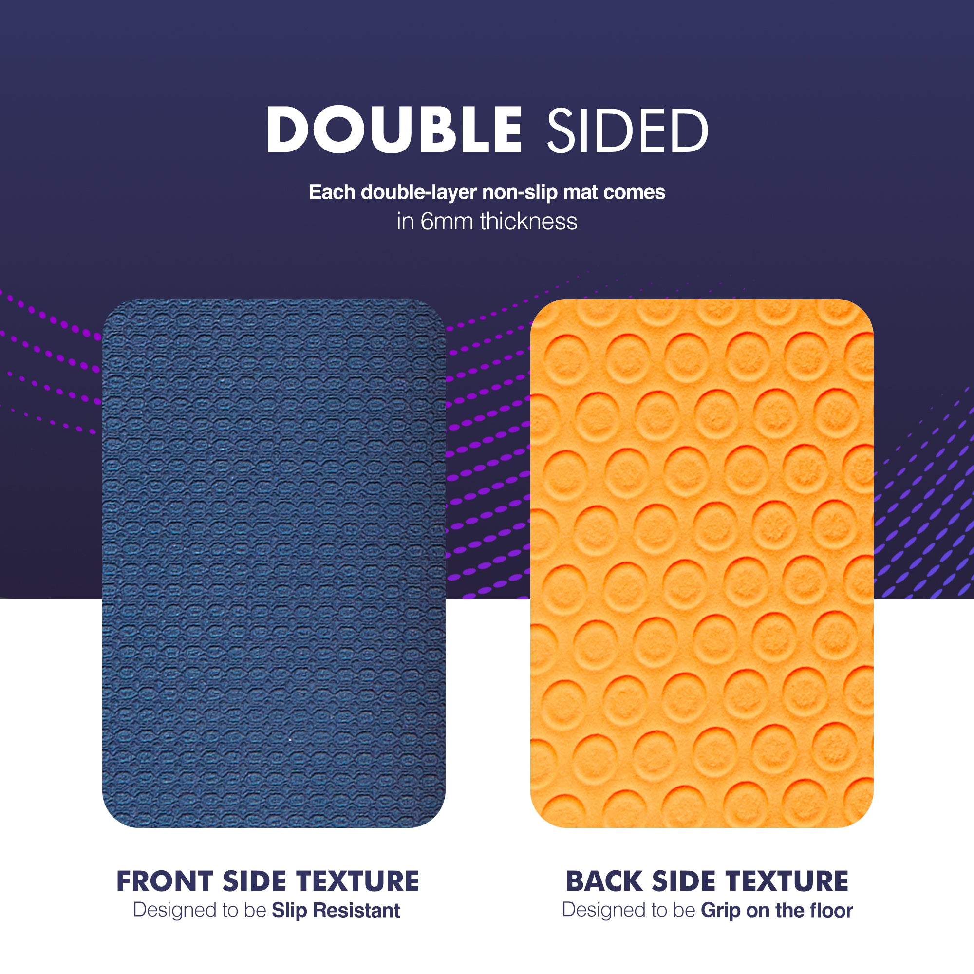 KAYMAN Yoga & Exercise Mat with Carry Strap, Large Non-Slip Comfortable Training & Workout Floor Mat for Home or Outdoor, Gym, Pilates, Gymnastics, HiiT, Stretching & Meditation