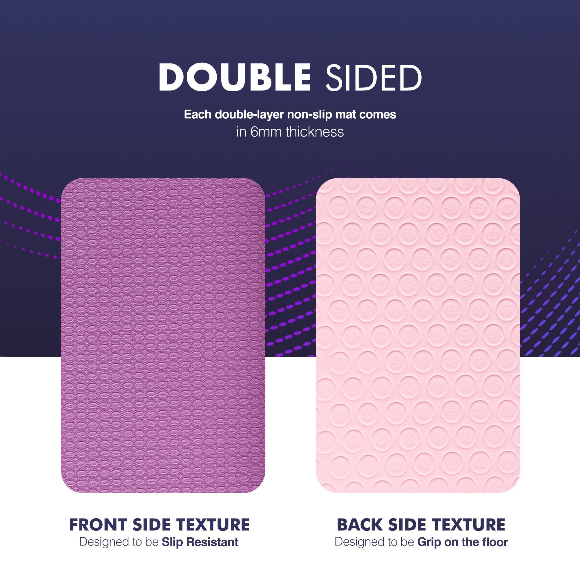 KAYMAN Yoga & Exercise Mat with Carry Strap, Large Non-Slip Comfortable Training & Workout Floor Mat for Home or Outdoor, Gym, Pilates, Gymnastics, HiiT, Stretching & Meditation