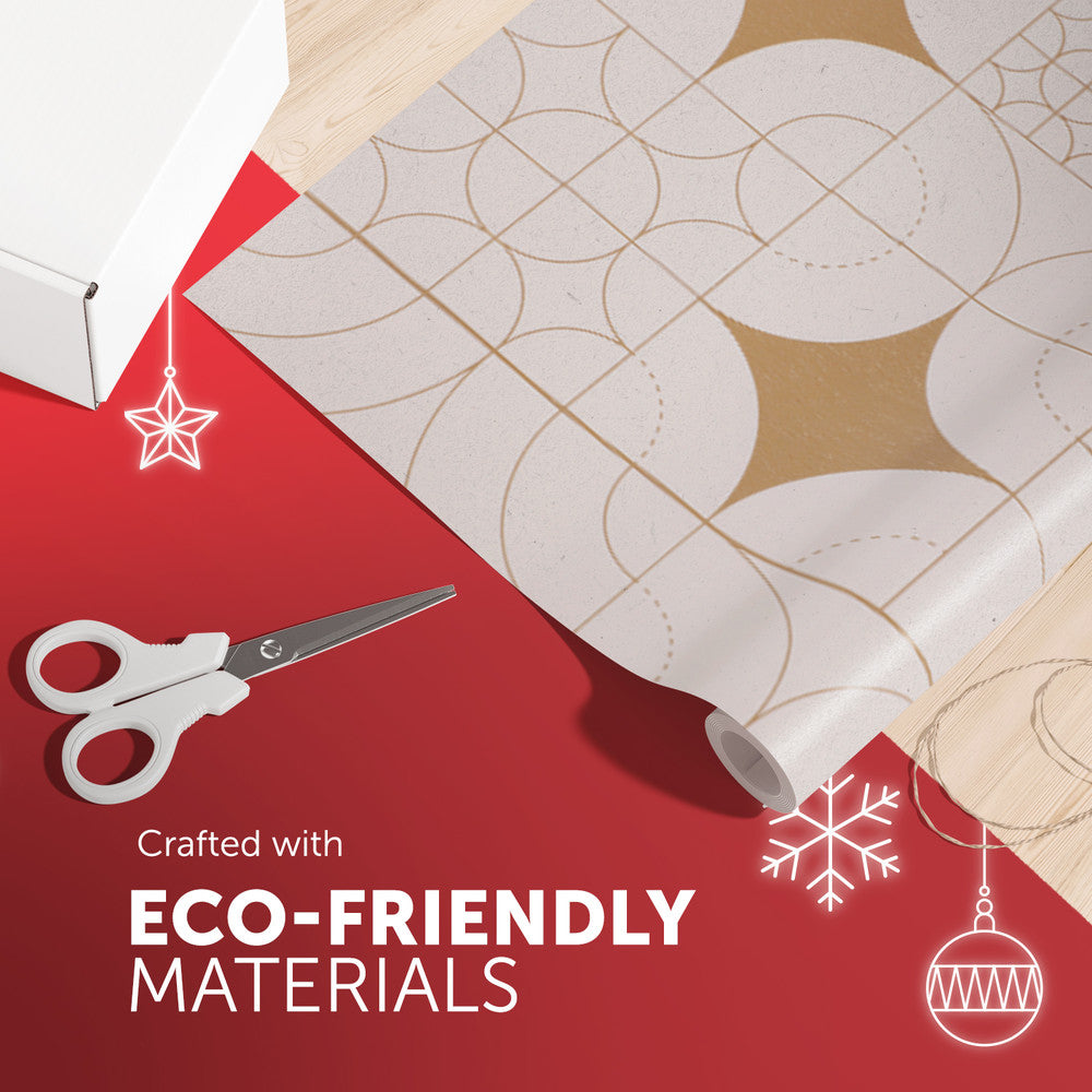 Kraft & Co 4 Pack 44cm x 5M of Gift Wrapping Paper, Quality Festive Designed Kraft Paper, Eco-Friendly, Recyclable Wrapping Paper Ideal for Gifts, Arts & Crafts (20M Total) – image 19
