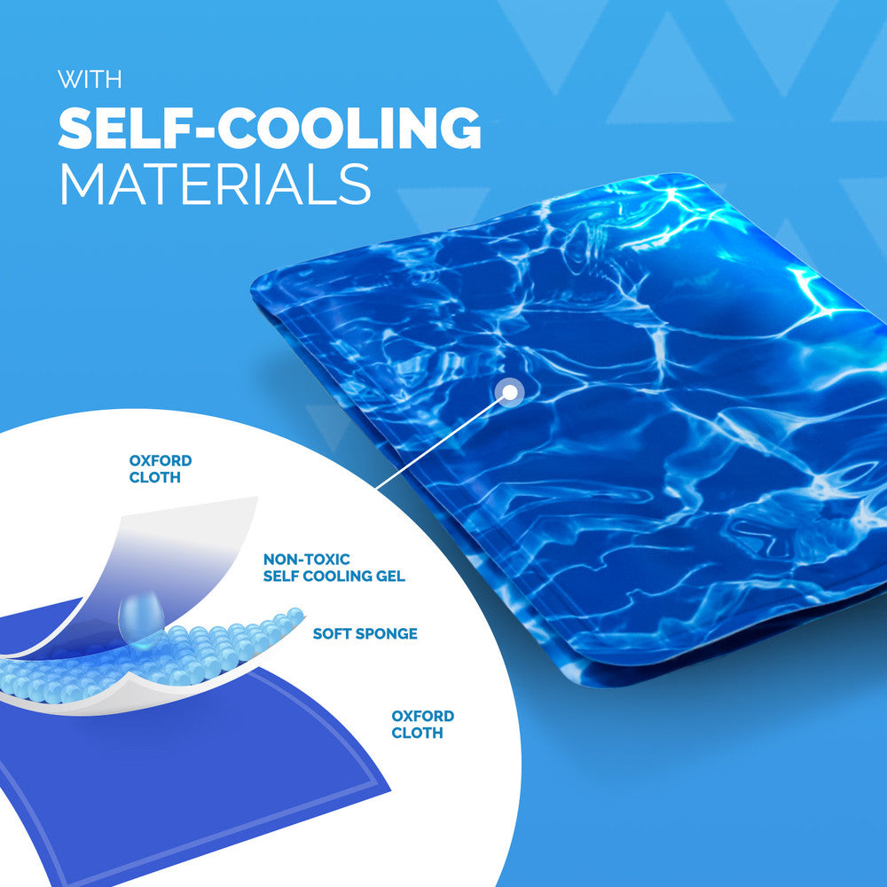 FurDreams Pineapple Pet Cooling Mat – Waterproof Gel Pillow Pad for Dogs and Cats, 75x120cm – Prevent Overheating and Keep Cool During Summer Rest