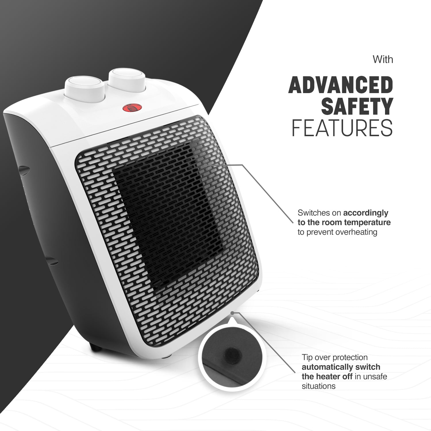 Ceramic Electric Fan Heaters for Your Home - Energy Efficient and Mini Portable Plug In Heater