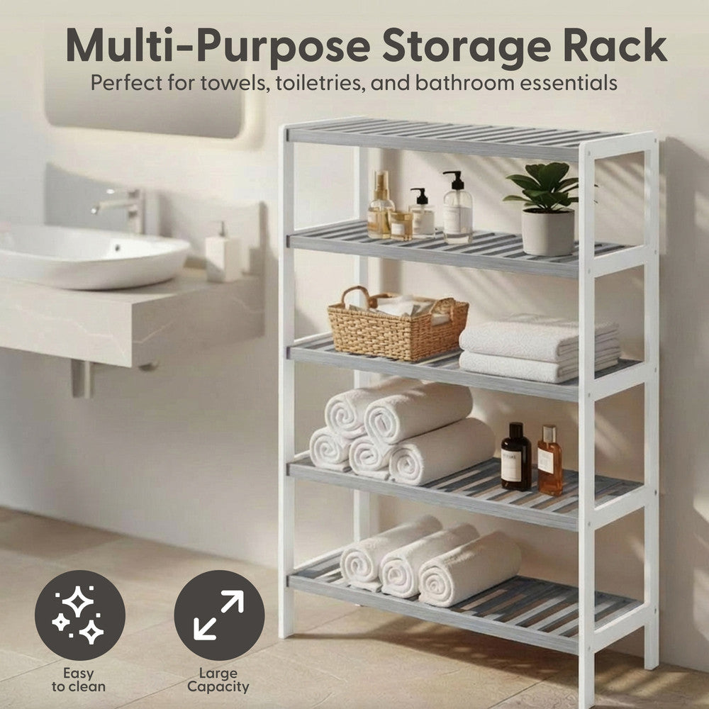 Bamboo Shoe Rack - 5 Tier