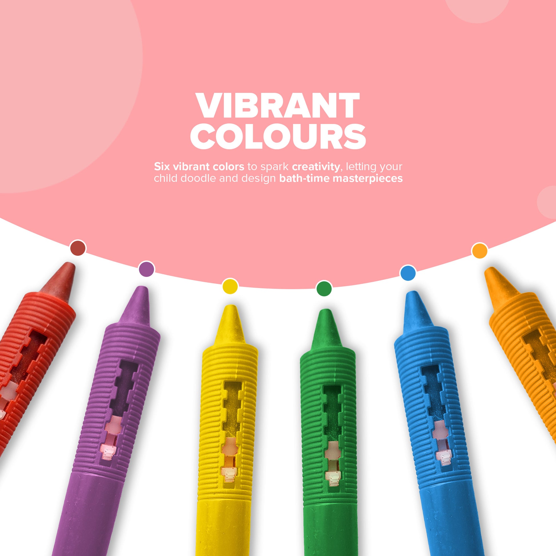 Bath crayons on tiles – washable non-toxic crayon pens wipe clean from walls, tubs and tiles