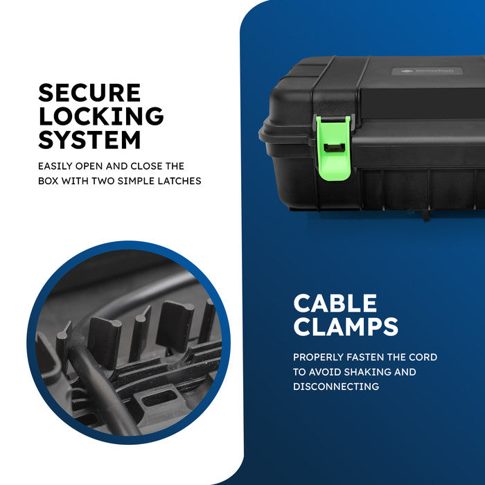 Desiretech Weatherproof Outdoor Electric Box, 4 Gang, 10m Lead