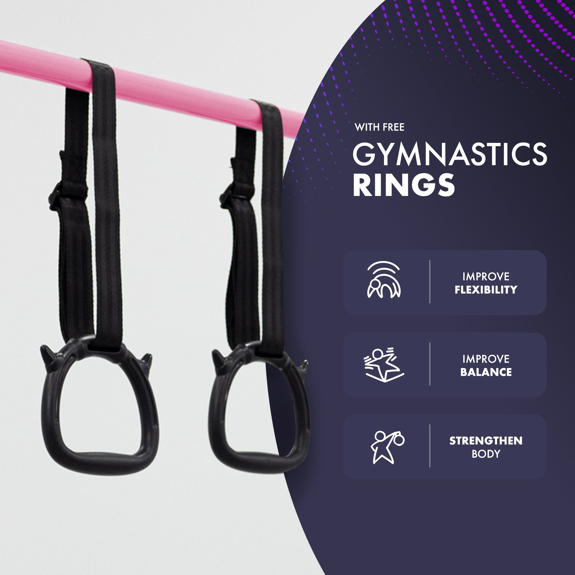 KAYMAN Gymnastics Horizontal Bar – Adjustable Height & Feet, Hand Protection Wrap, Durable Iron for Flexibility Training – Compact & Stylish Home Gym Equipment – image 10