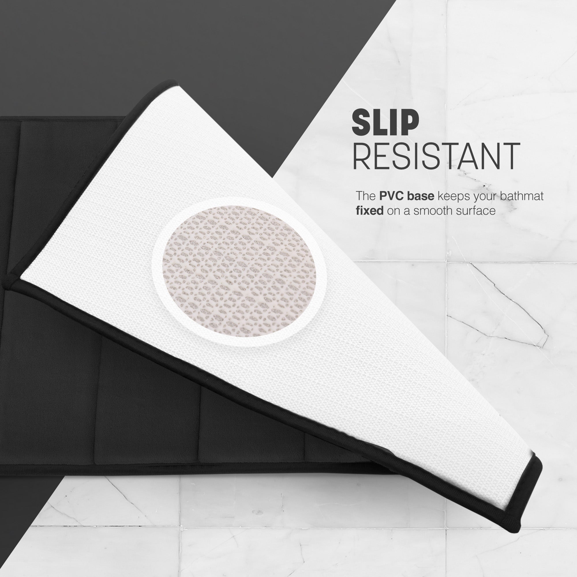 KEPLIN Ultra-Soft Memory Foam Bath Mat - Highly Absorbent, Non-Slip, Machine Washable Luxury for Bathroom Floors- 60x 90cm