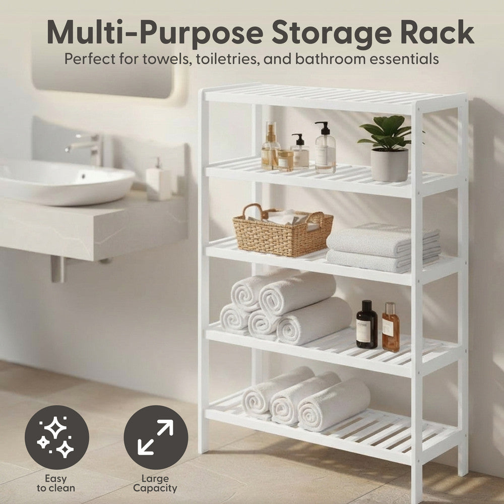 Bamboo Shoe Rack - 5 Tier – image 21