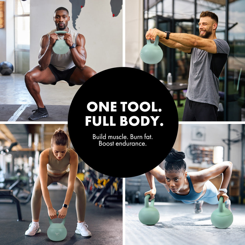 KAYMAN Soft Kettlebell for Home Gym – PVC Coated Weight – Floor Safe Flat Base – Ergonomic Non-Slip Handle – Strength Training, CrossFit, HIIT, Core Workout – Durable Fitness Equipment