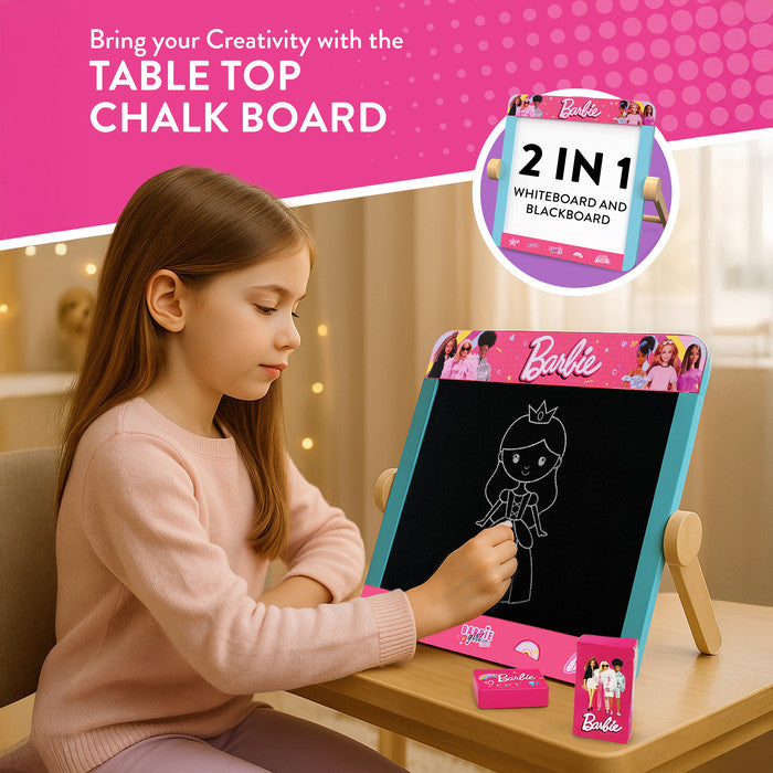Barbie Tabletop Easel Double-Sided Blackboard and Whiteboard