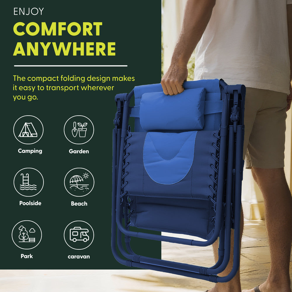 Premium Heavy-Duty Zero Gravity Chairs - 2 Pack XXL