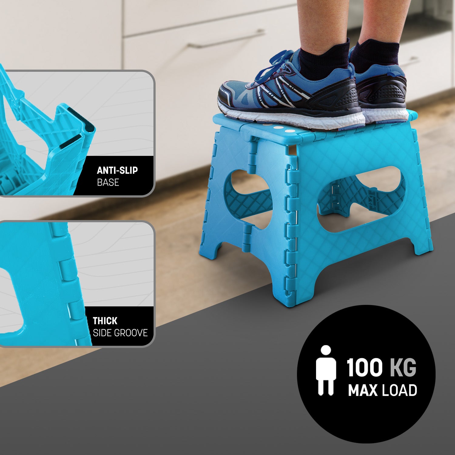 KEPLIN 11inch Heavy Duty Folding Step Stool