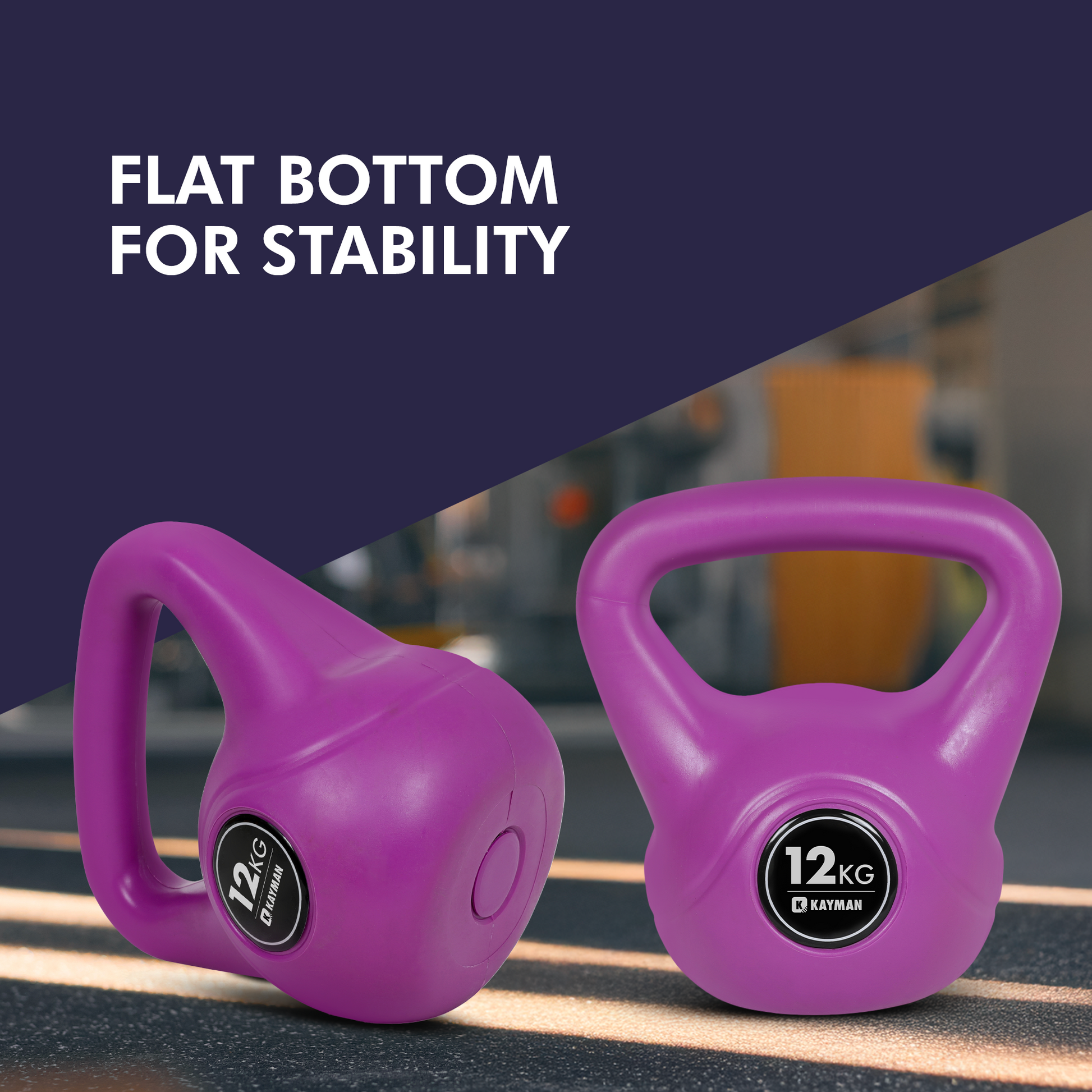 Kayman Kettlebell 12KG - Ergonomic Handle & Flat Bottom for Stability - Home Gym Weight for Strength Training & Cardio - Versatile Range for Fitness Workouts – image 5