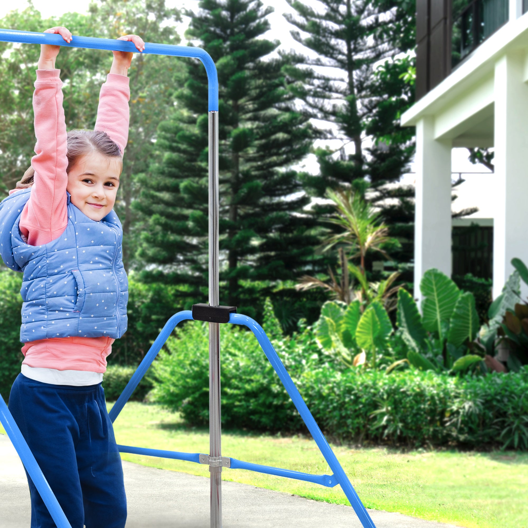 KAYMAN Gymnastics Horizontal Bar – Adjustable Height & Feet, Hand Protection Wrap, Durable Iron for Flexibility Training – Compact & Stylish Home Gym Equipment – image 6