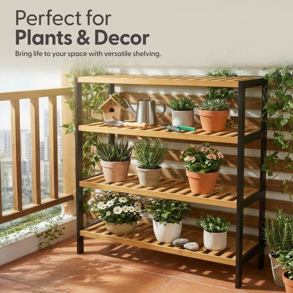 Bamboo Shoe Rack - 4 Tier – image 14