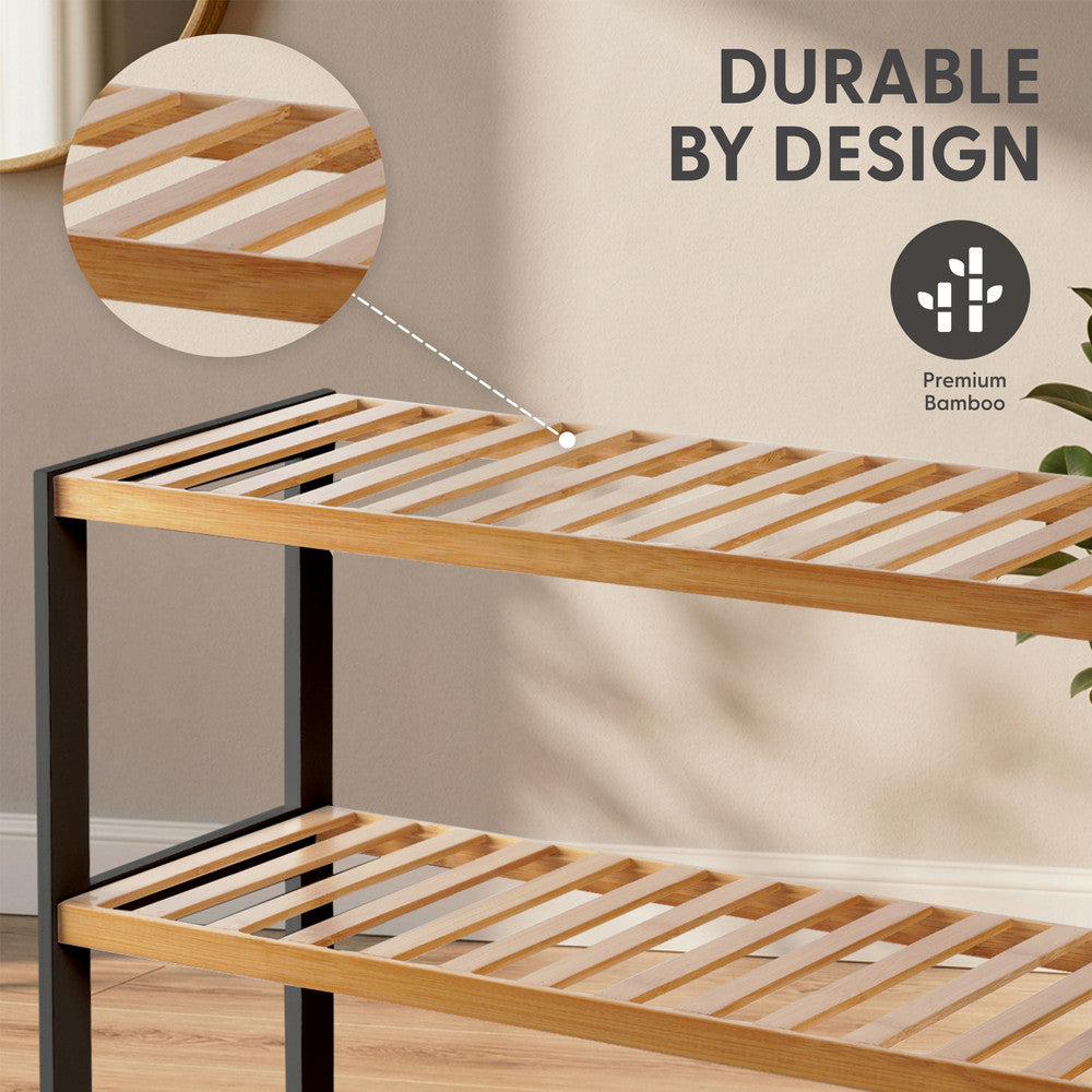 Bamboo Shoe Rack - 5 Tier – image 15
