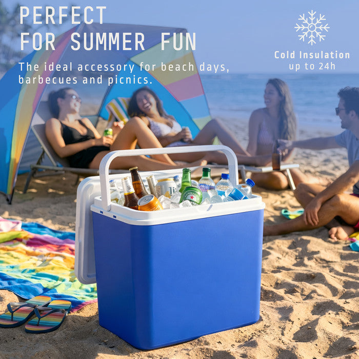 30L Cool Box Open on Beach with Cold Insulation Up to 24 Hours
