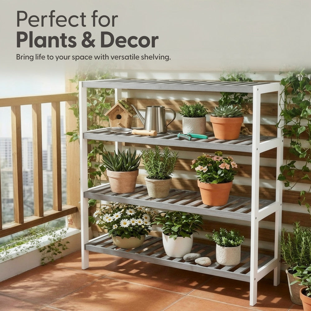 Bamboo Shoe Rack - 4 Tier