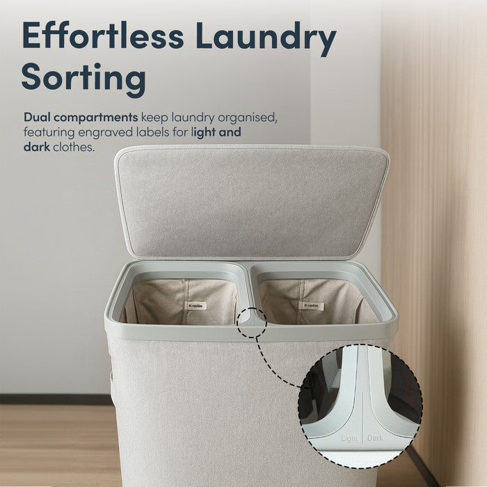 Collapsible Laundry Basket with Lid & Removable Liner