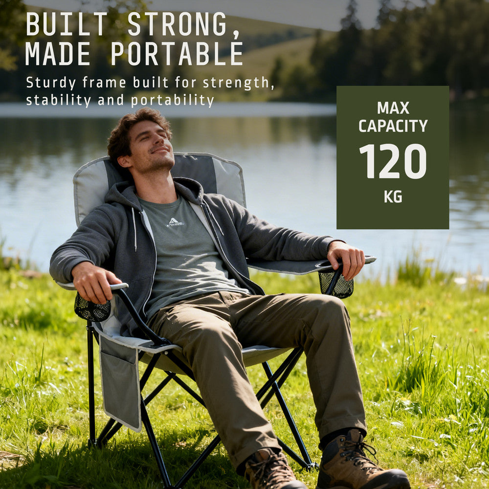 Padded Camping Chairs - 2 Pack