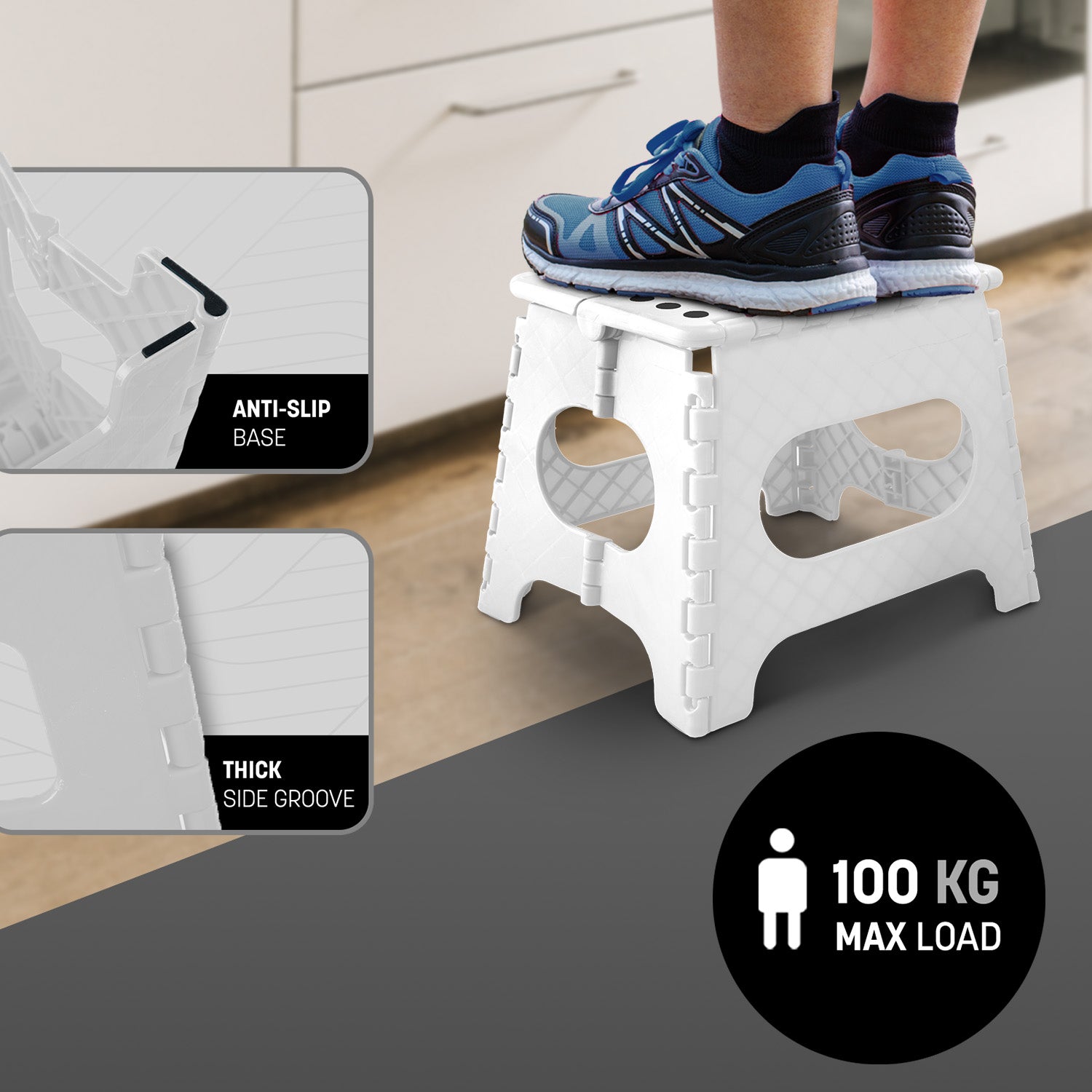 KEPLIN 11inch Heavy Duty Folding Step Stool