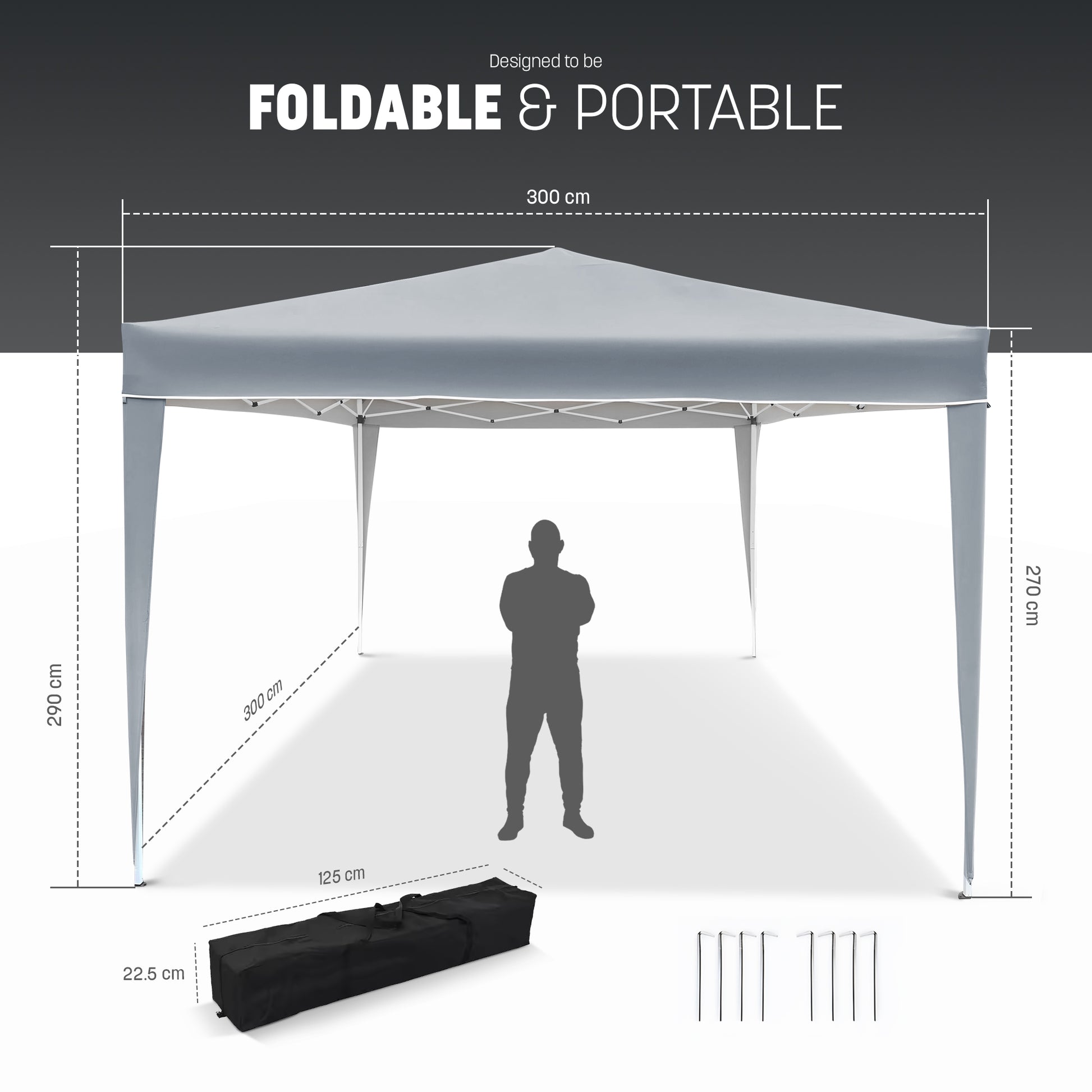3x3m Garden Pop Up Gazebo – image 13