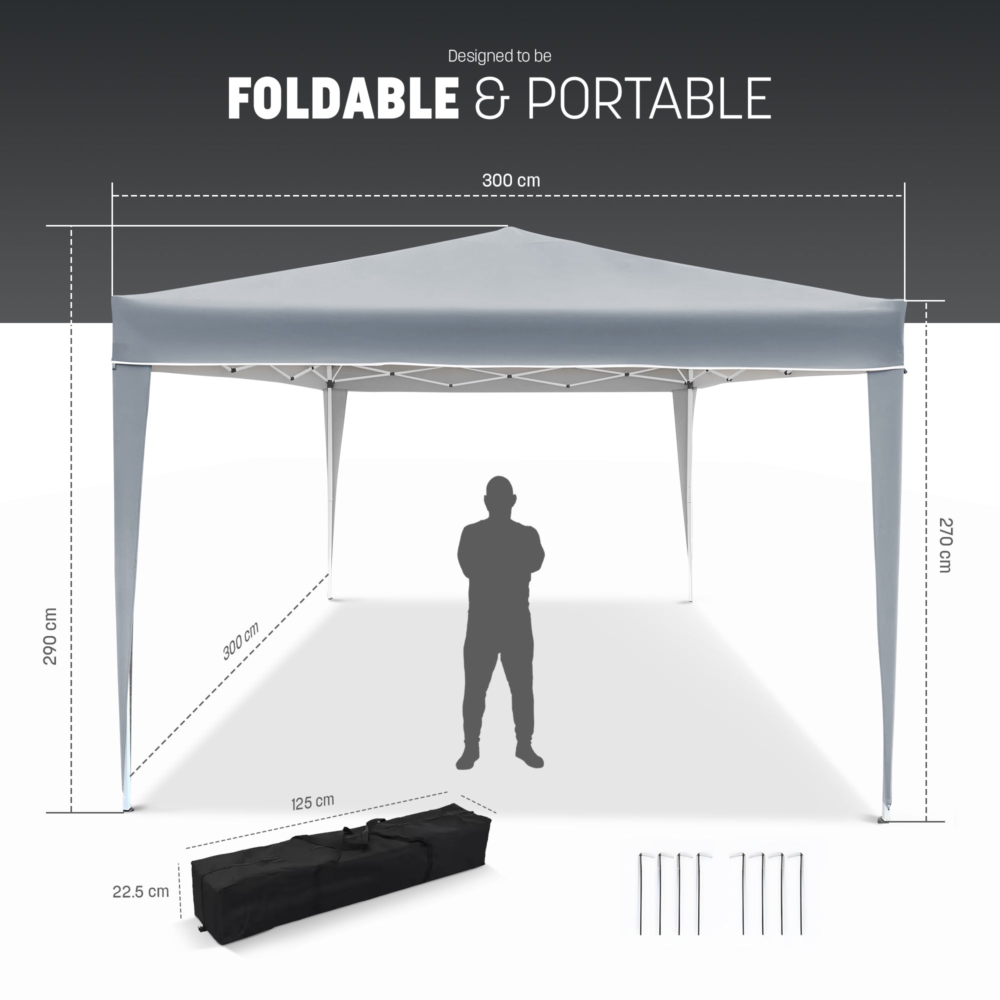 3x3m Garden Pop Up Gazebo – image 13
