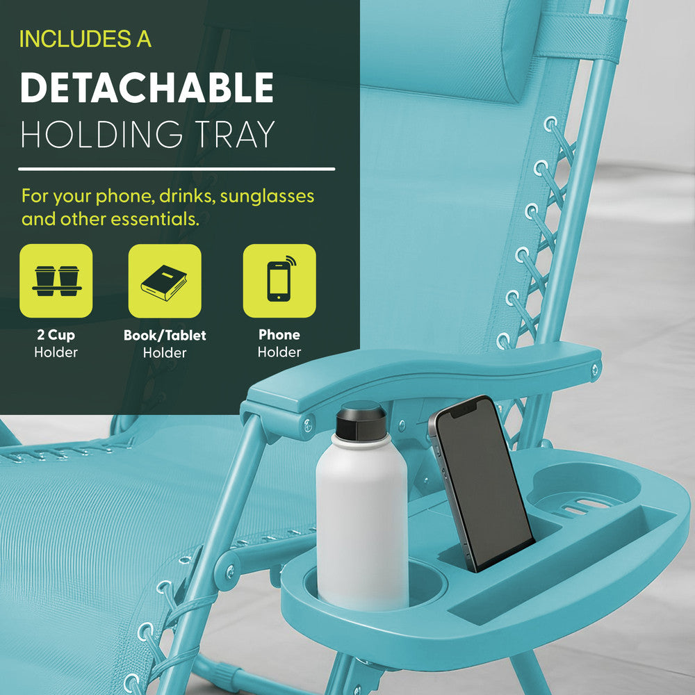 Textilene Zero Gravity Chairs Set of 2