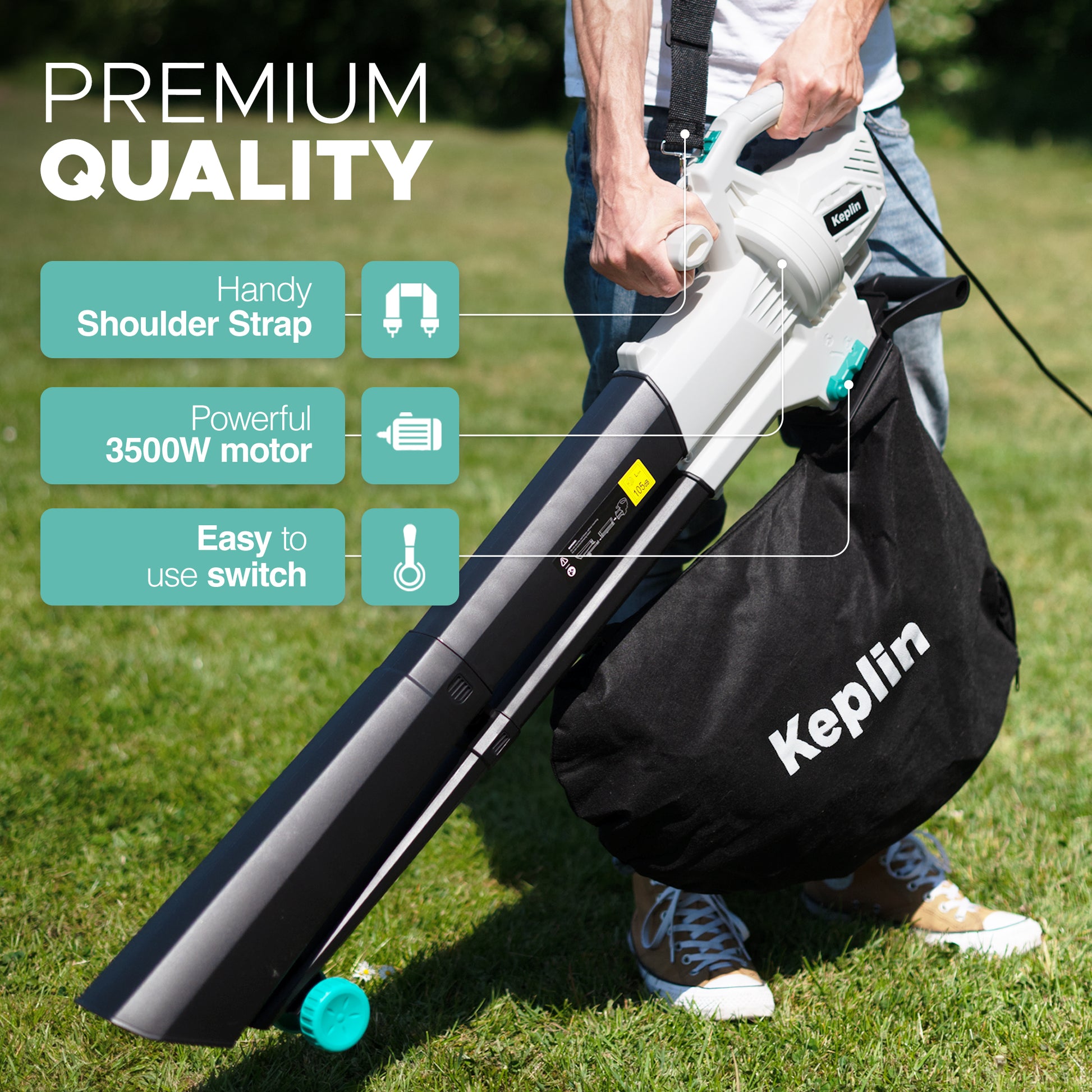 3-in-1 Leaf Blower Vacuum & Mulcher 3500W – image 7