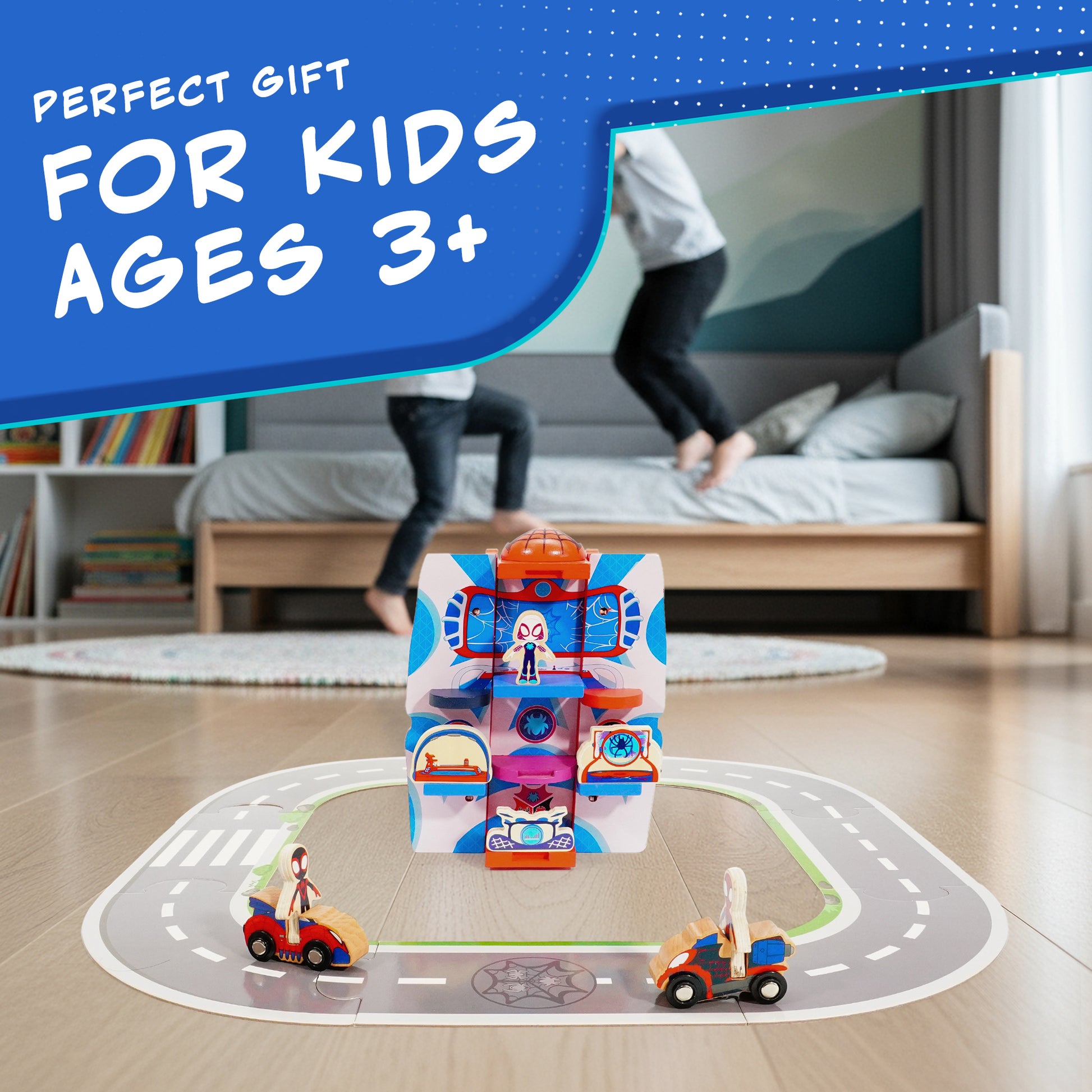Spidey and His Amazing Friends Multilevel HQ Playset – Marvel Superhero Toy for Children