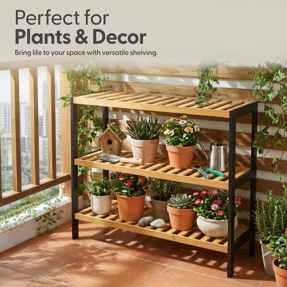 Bamboo Shoe Rack - 3 Tier – image 14