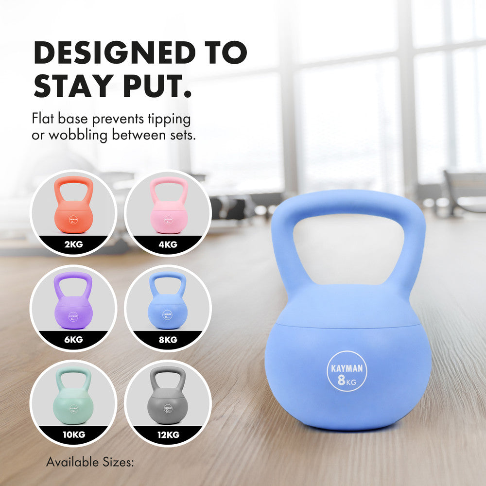 KAYMAN Soft Kettlebell for Home Gym – PVC Coated Weight – Floor Safe Flat Base – Ergonomic Non-Slip Handle – Strength Training, CrossFit, HIIT, Core Workout – Durable Fitness Equipment – image 24