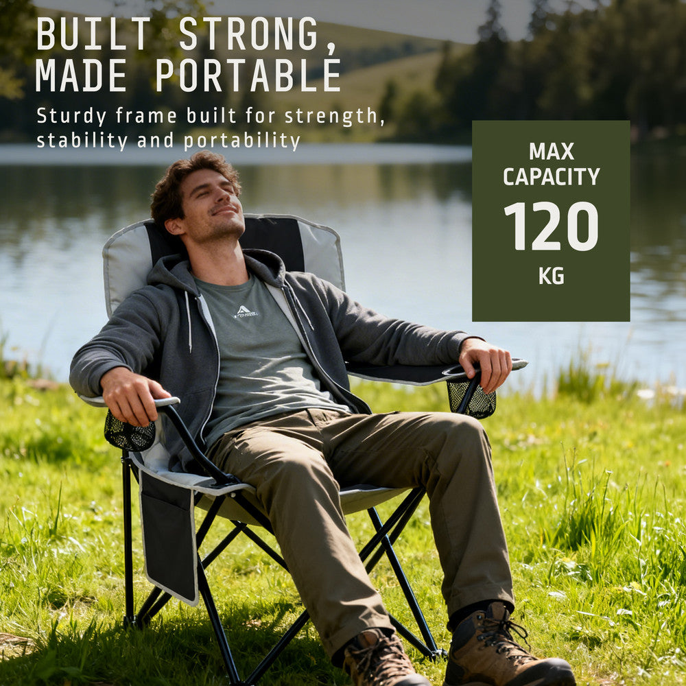 Padded Camping Chairs - 2 Pack