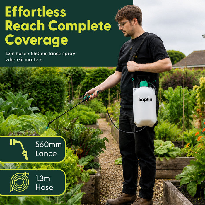 5 Litre Garden Pressure Sprayer – Works Upside Down with Brass Nozzle