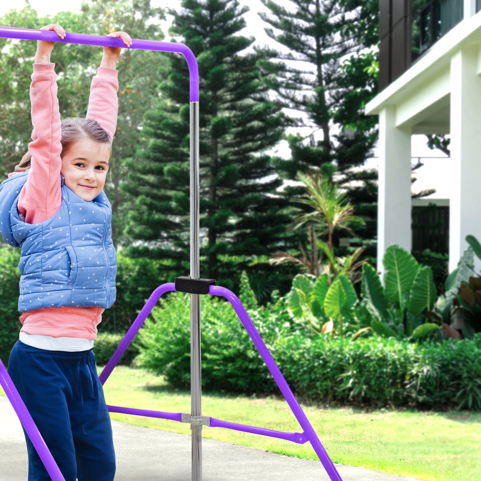 KAYMAN Gymnastics Horizontal Bar – Adjustable Height & Feet, Hand Protection Wrap, Durable Iron for Flexibility Training – Compact & Stylish Home Gym Equipment – image 27