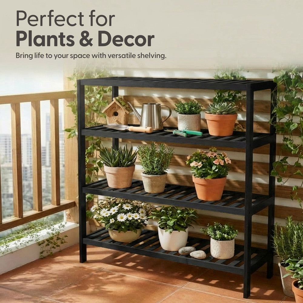 Bamboo Shoe Rack - 4 Tier – image 6
