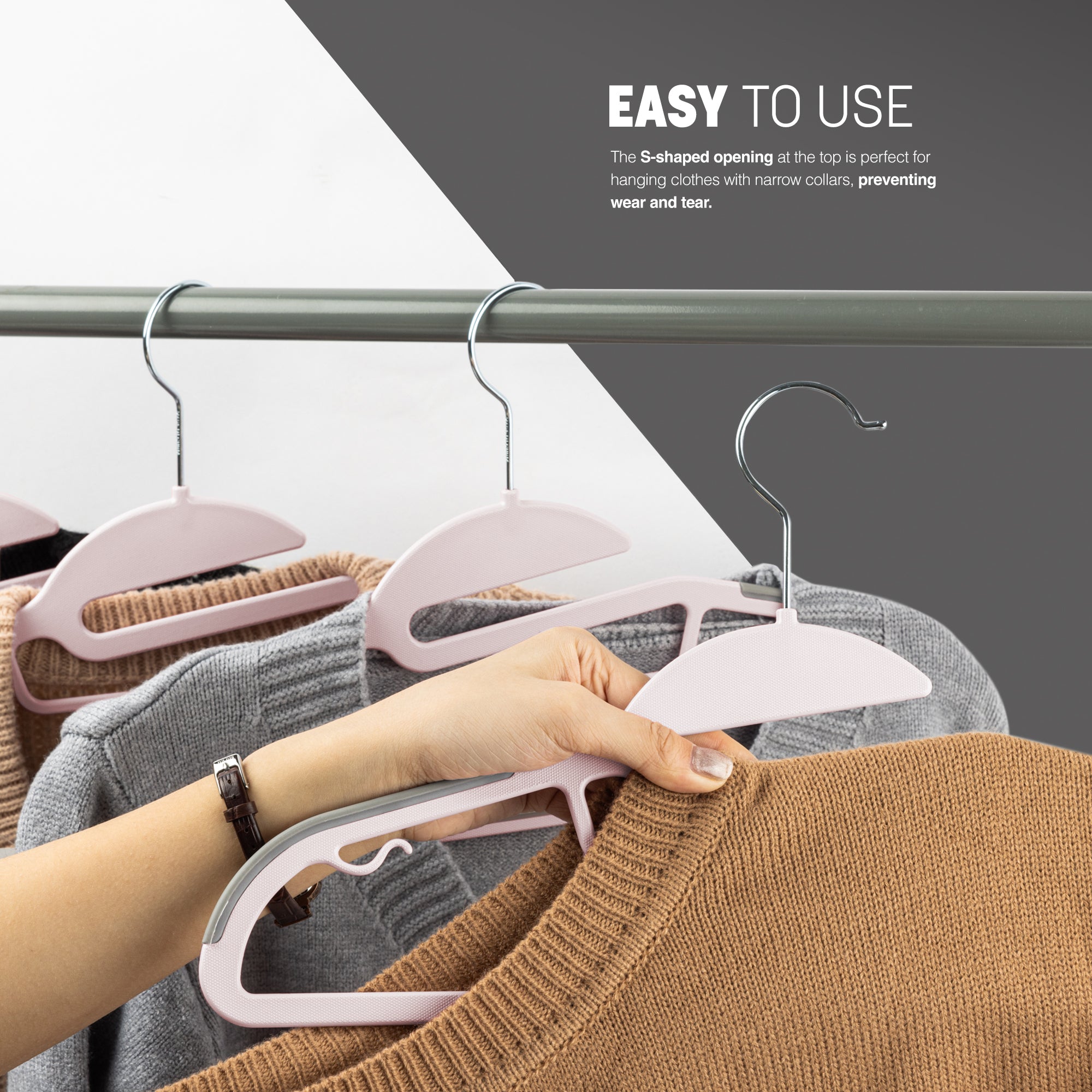 Slimline Non-Slip Clothes Hangers