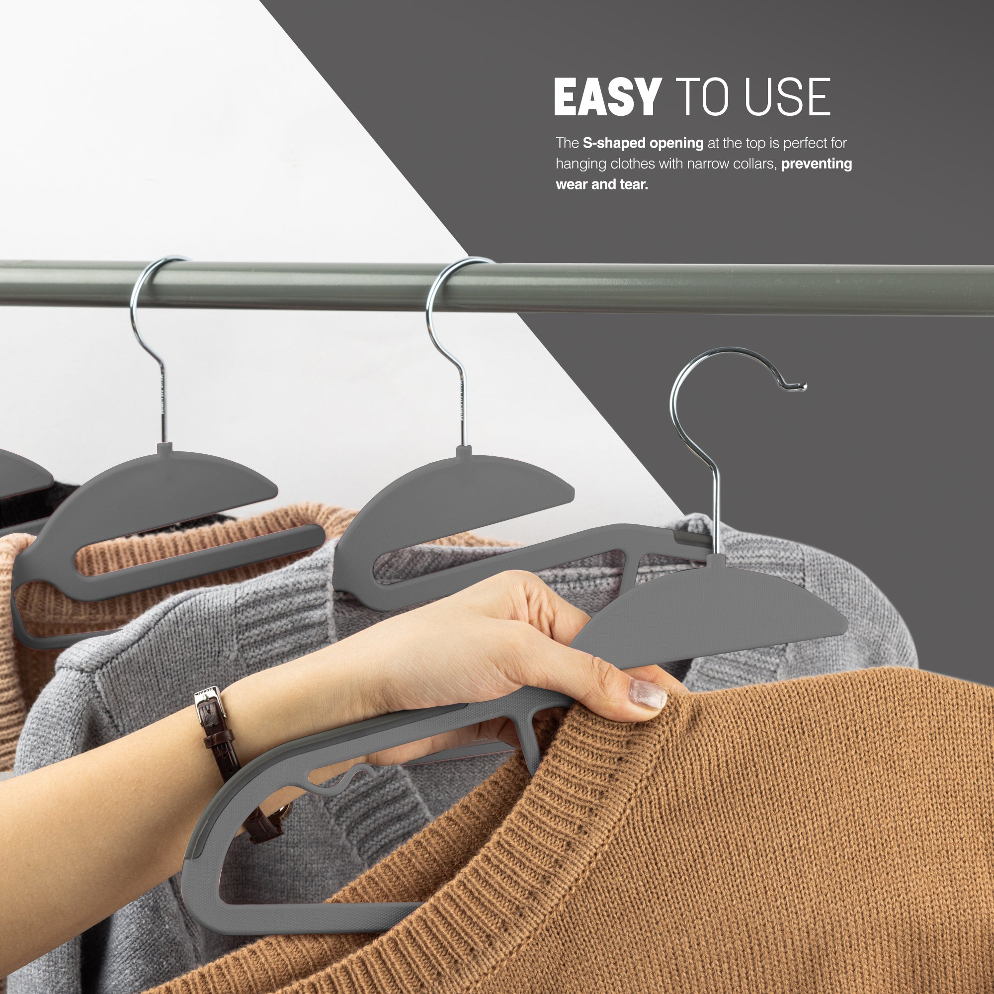 Slimline Non-Slip Clothes Hangers