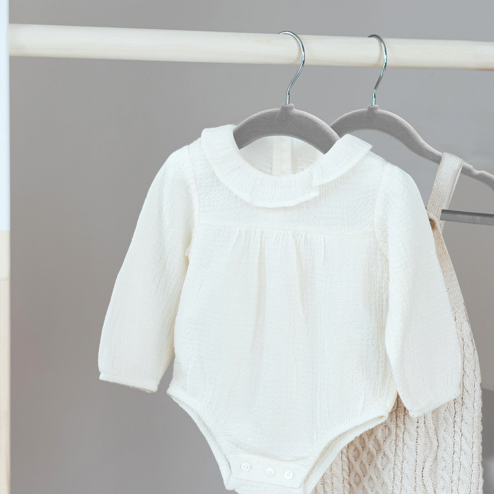 Kidoola 20 Velvet Baby Hangers, Nursery Coat Clothing Hangers for Babies, Infant, Toddlers and Kids, Unisex for Boys or Girls up to 24 Months
