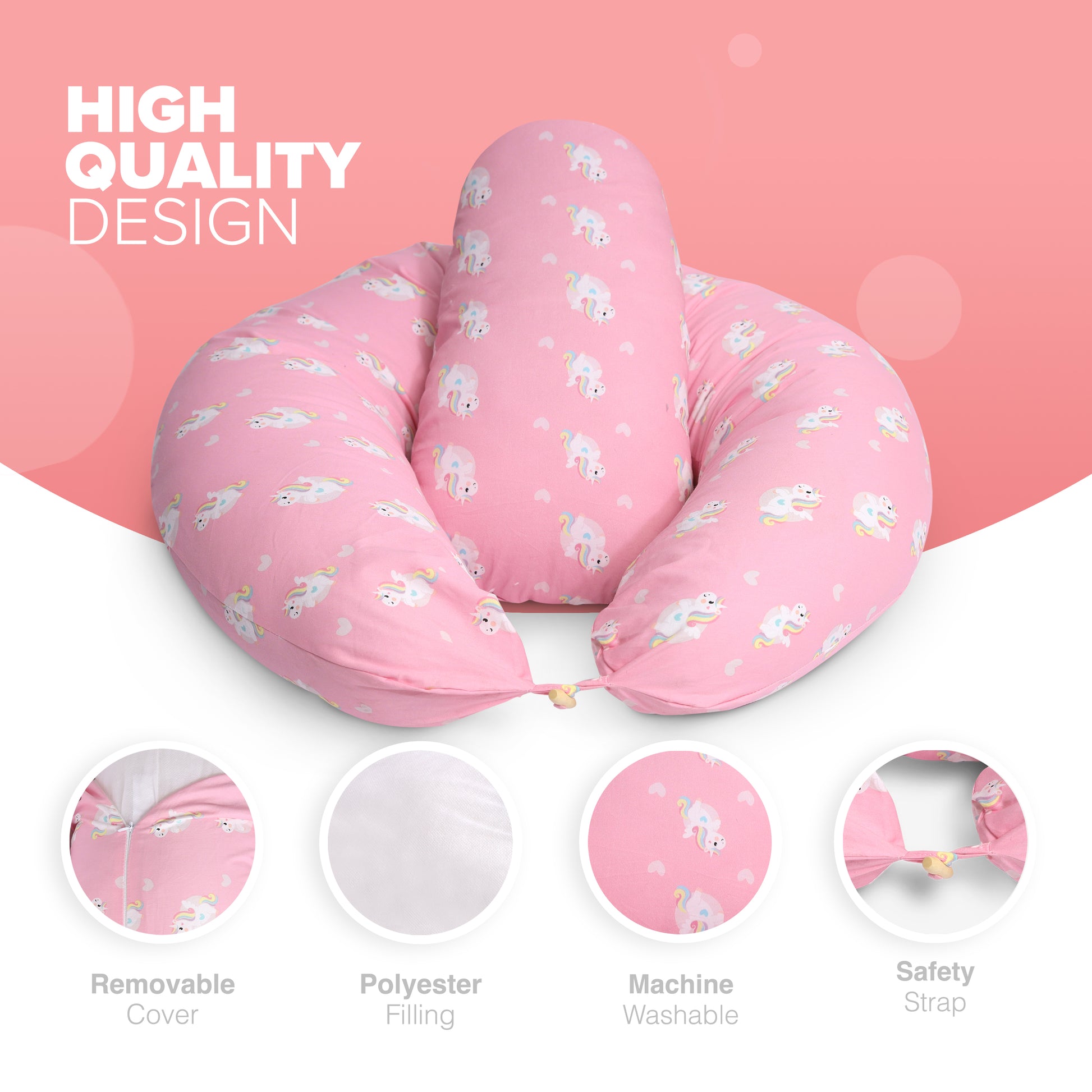 KIDOOLA 2-Pack Pregnancy Pillow & Feeding Cushion – Ultimate Support for Sleeping, Feeding, and Breastfeeding – Soft, Comfortable, Washable Maternity Pillows – Ideal Pregnancy Gift – image 7