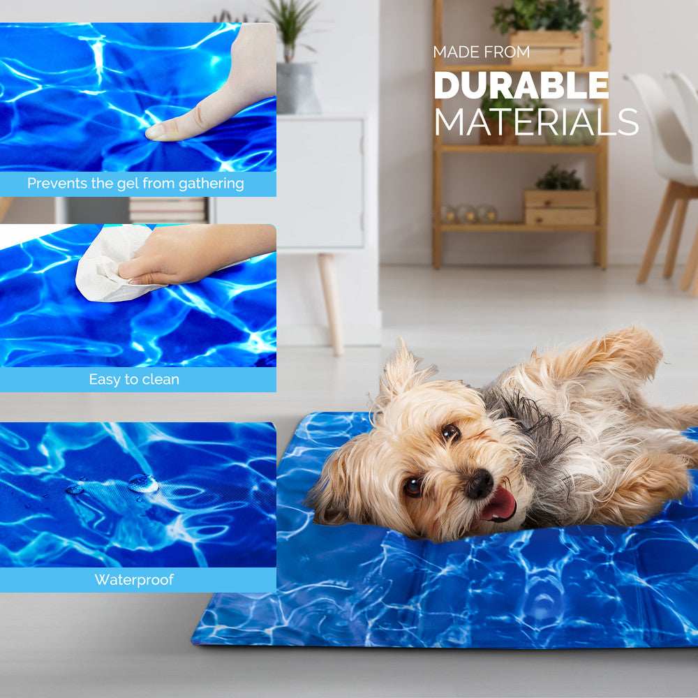 FurDreams Pineapple Pet Cooling Mat – Waterproof Gel Pillow Pad for Dogs and Cats, 75x120cm – Prevent Overheating and Keep Cool During Summer Rest