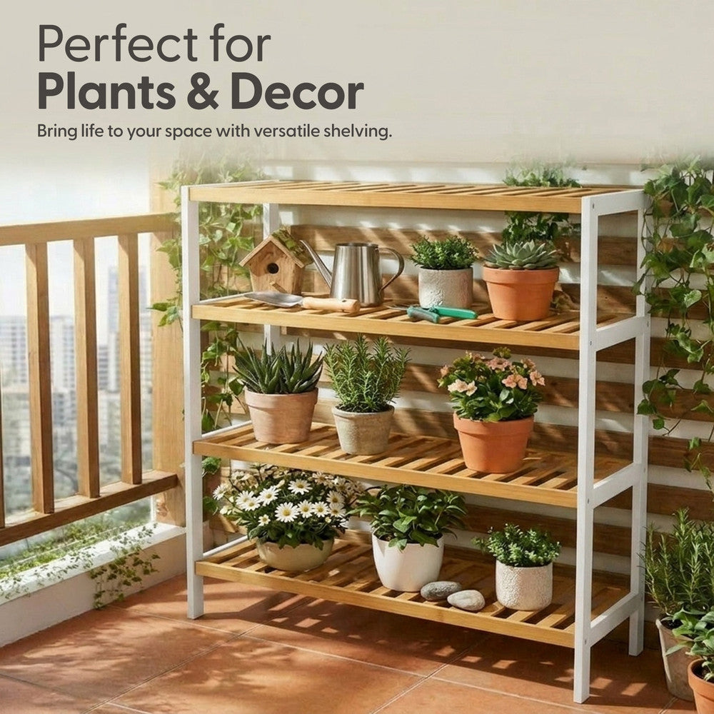 Bamboo Shoe Rack - 4 Tier