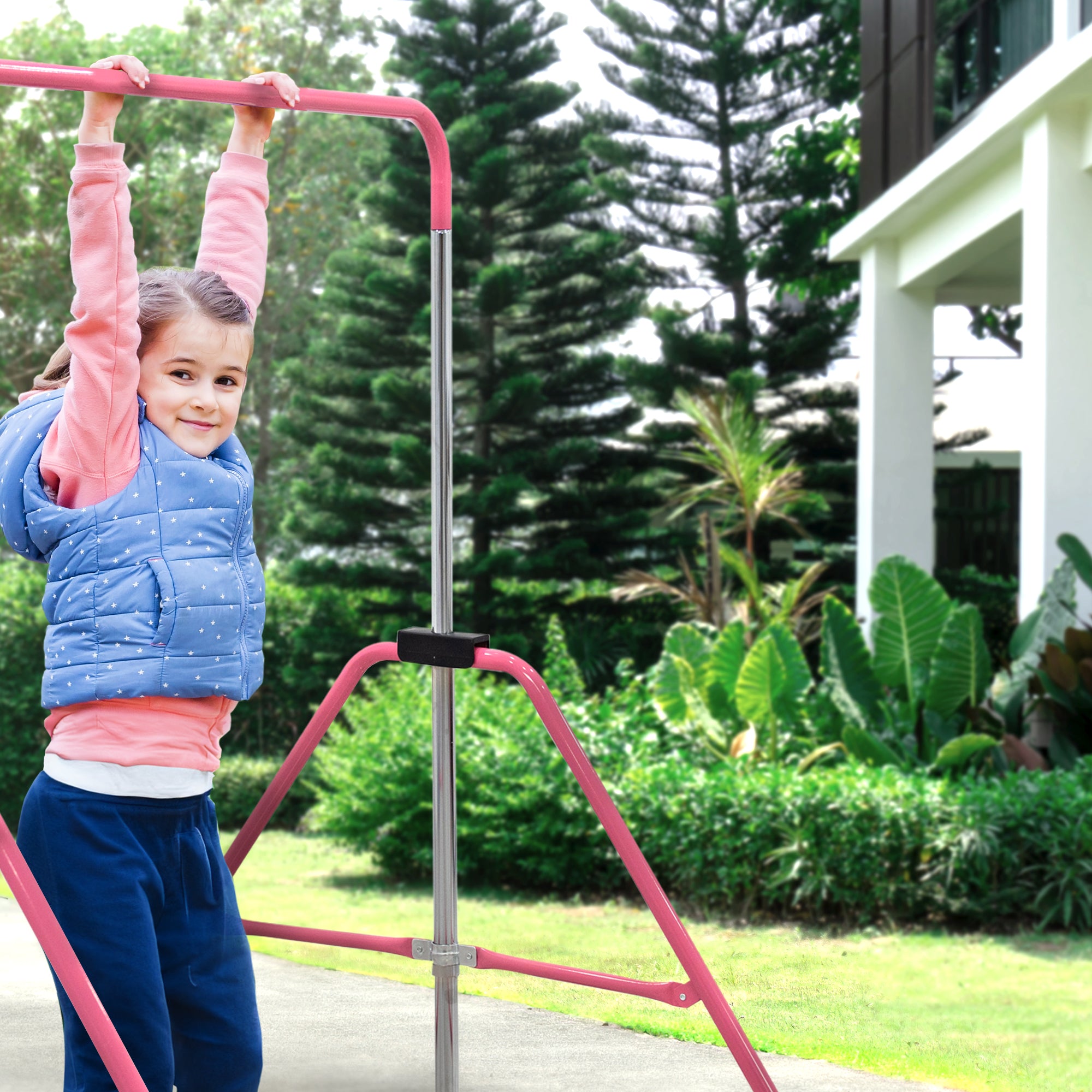 KAYMAN Gymnastics Horizontal Bar – Adjustable Height & Feet, Hand Protection Wrap, Durable Iron for Flexibility Training – Compact & Stylish Home Gym Equipment – image 13