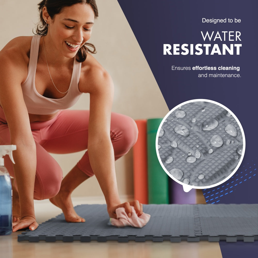 Top-Selling KAYMAN Interlocking Gym Floor Mats – Nonslip EVA Foam Exercise Tiles for Home Workouts, Studio, Weights, Yoga (60x60cm)