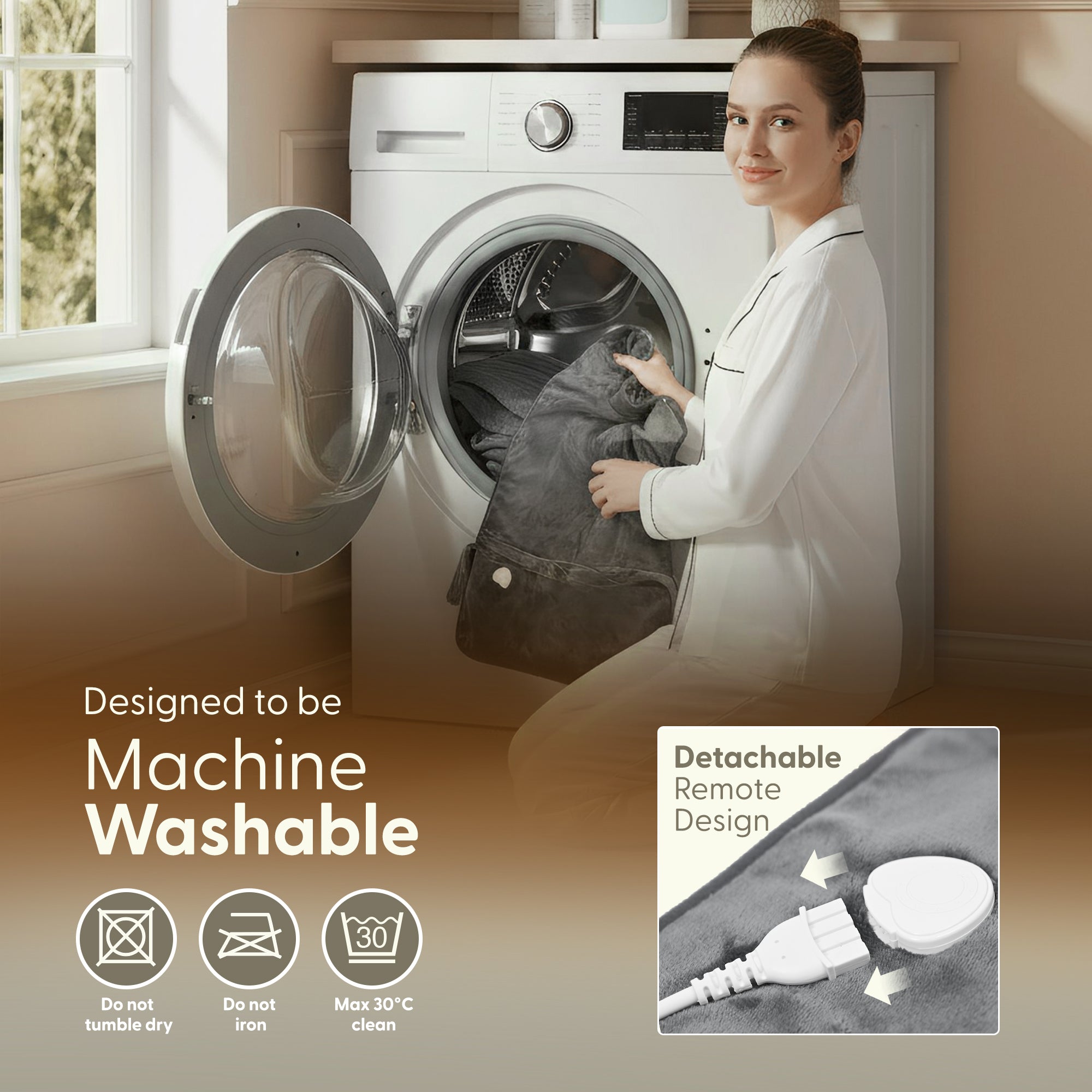 Electric Heating Pad 9 Temp Levels Auto Off