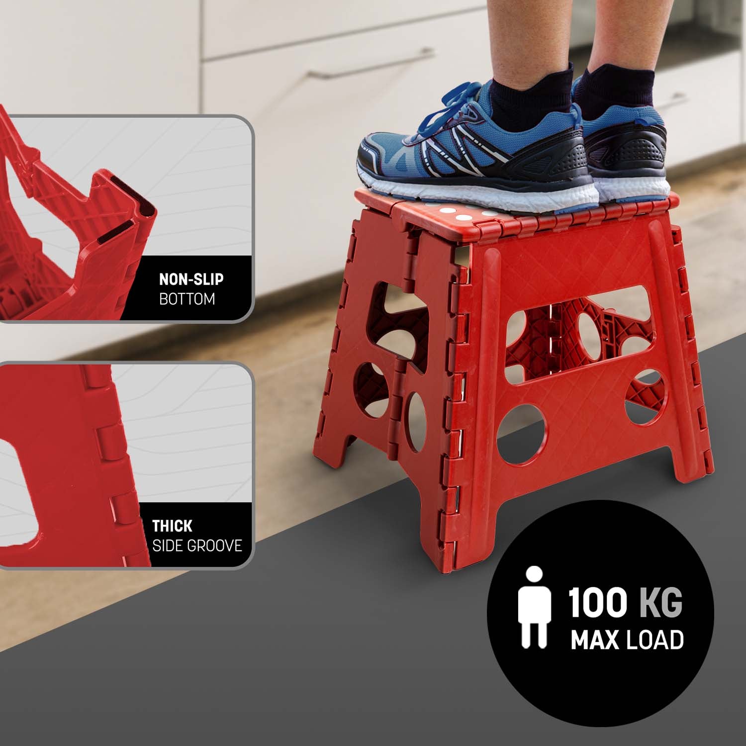 KEPLIN 13inch Heavy Duty Folding Step Stool