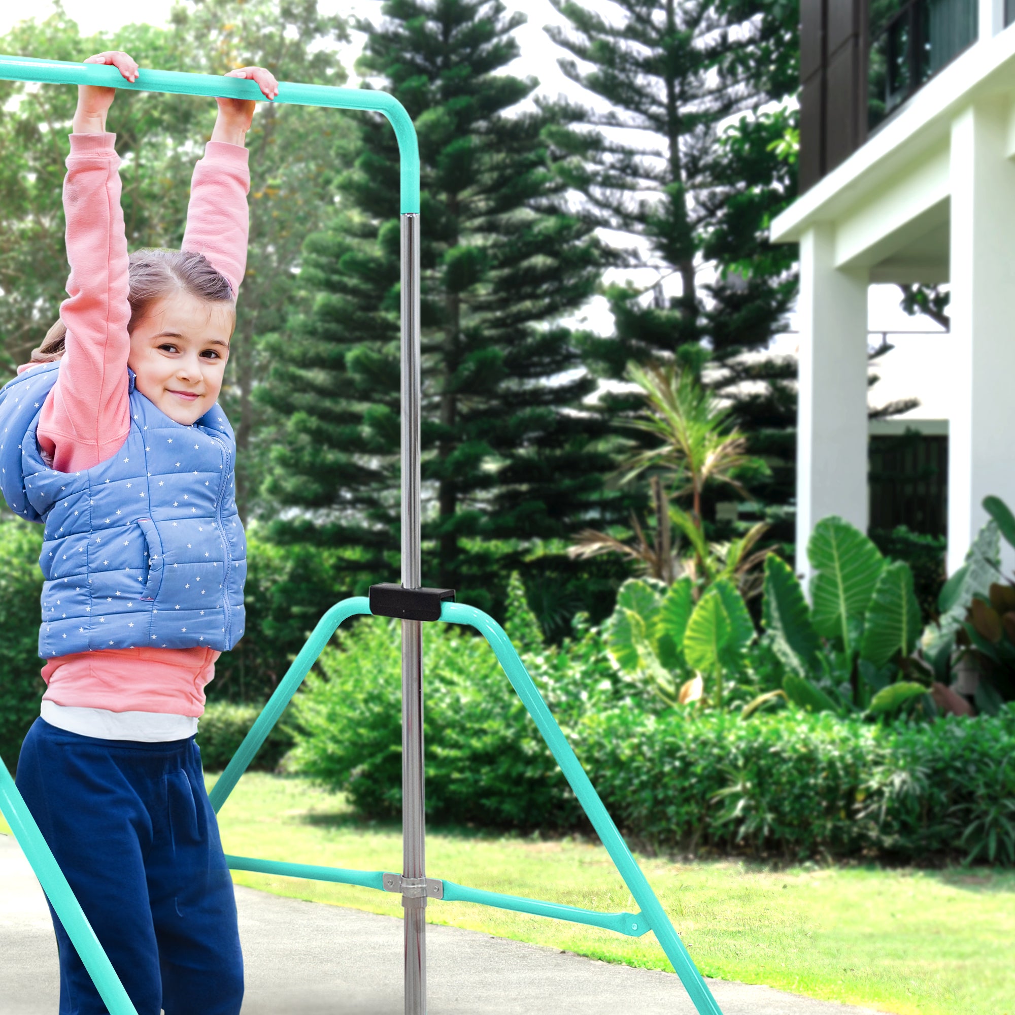 KAYMAN Gymnastics Horizontal Bar – Adjustable Height & Feet, Hand Protection Wrap, Durable Iron for Flexibility Training – Compact & Stylish Home Gym Equipment – image 20