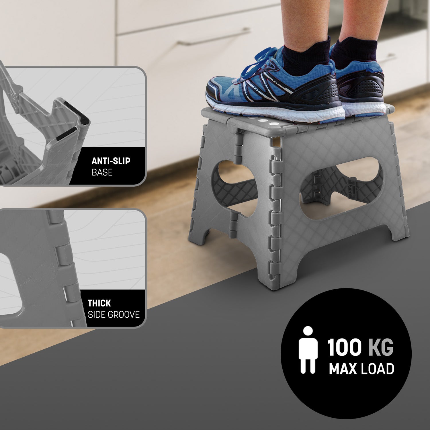 KEPLIN 11inch Heavy Duty Folding Step Stool