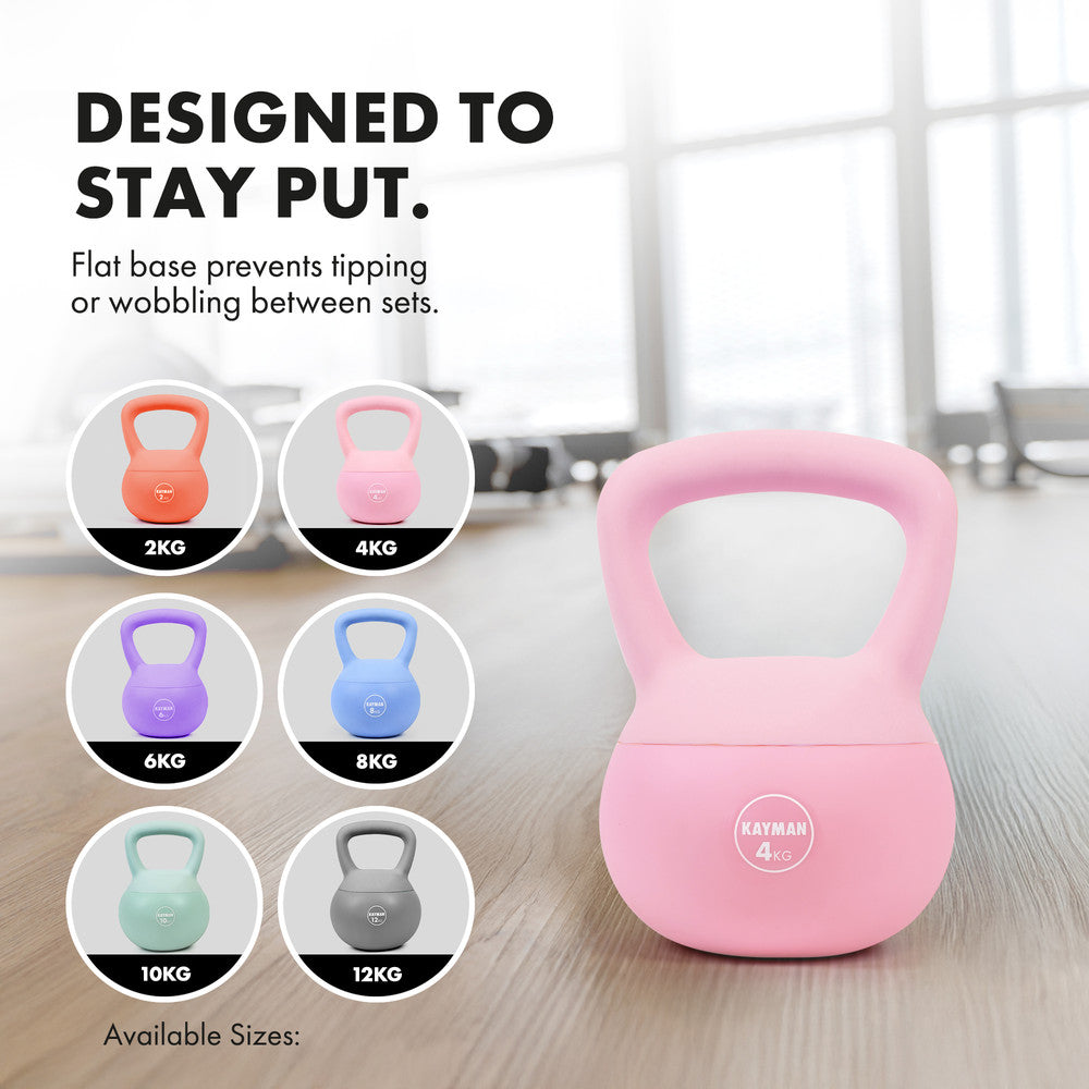 KAYMAN Soft Kettlebell for Home Gym – PVC Coated Weight – Floor Safe Flat Base – Ergonomic Non-Slip Handle – Strength Training, CrossFit, HIIT, Core Workout – Durable Fitness Equipment – image 13