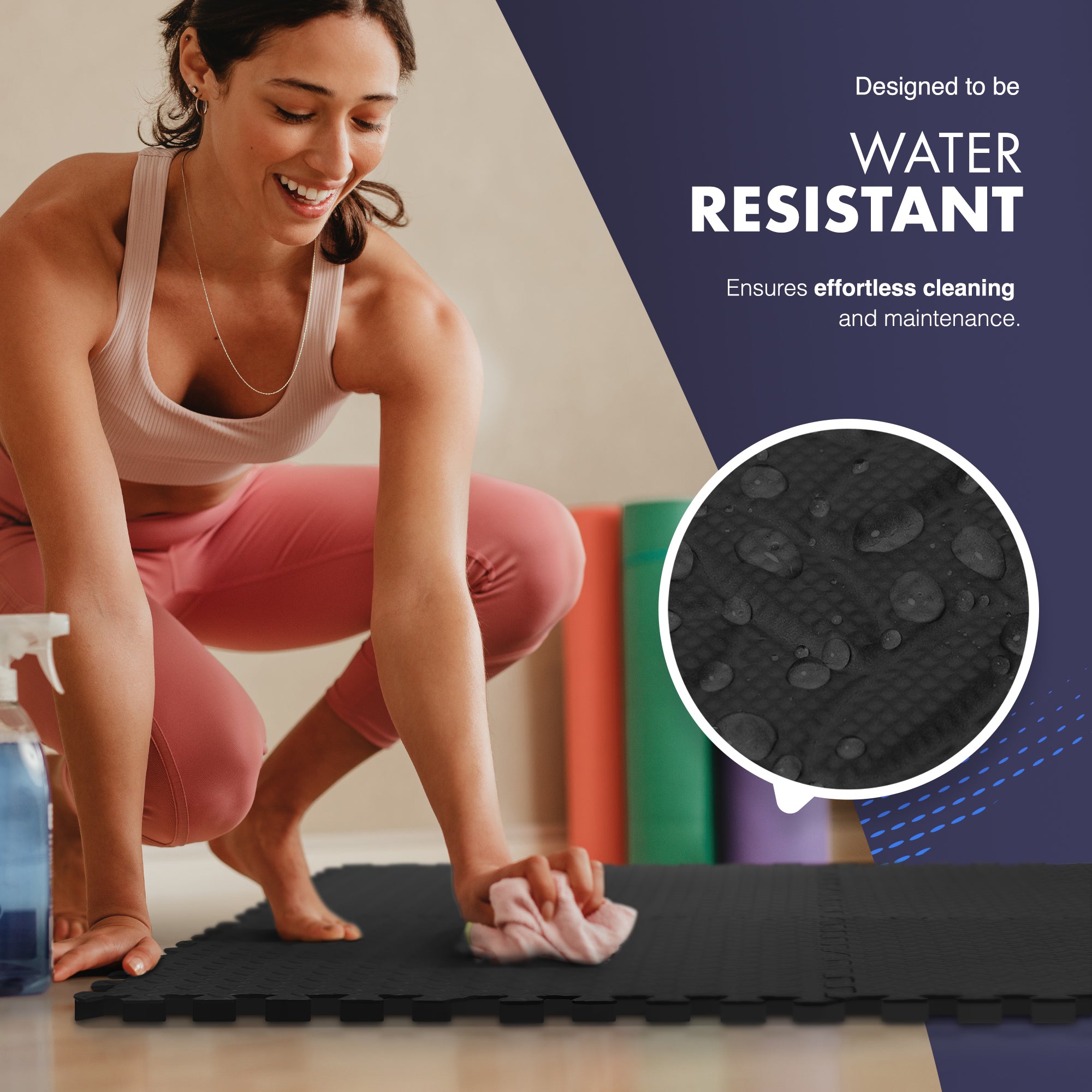 Top-Selling KAYMAN Interlocking Gym Floor Mats – Nonslip EVA Foam Exercise Tiles for Home Workouts, Studio, Weights, Yoga (60x60cm) – image 24