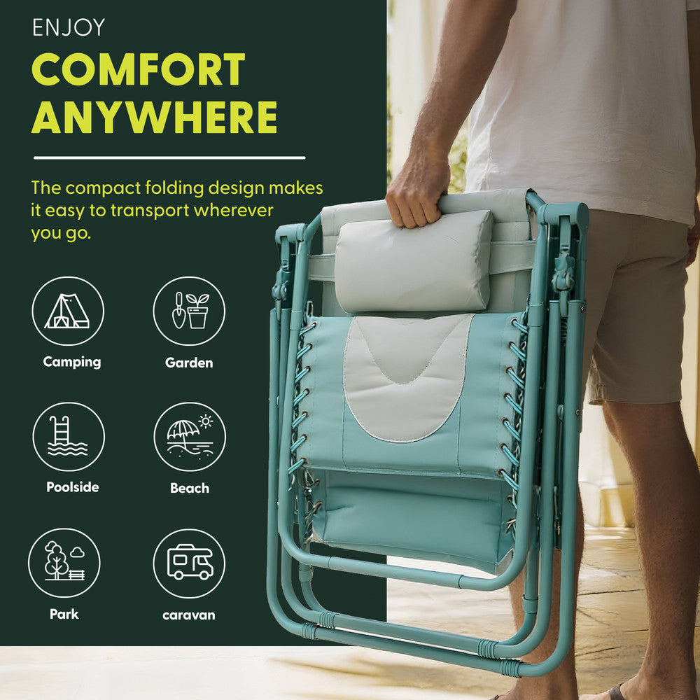 Premium Heavy-Duty Zero Gravity Chairs - 2 Pack XXL